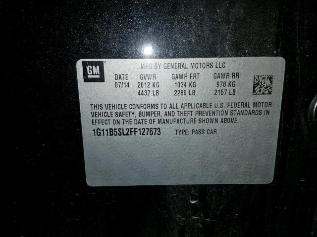 1G11B5SL2FF127673 - 2015 CHEVROLET MALIBU LS BLACK photo 10