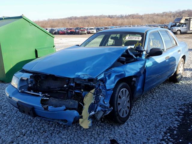 2FAFP71W07X135658 - 2007 FORD CROWN VICT BLUE photo 2