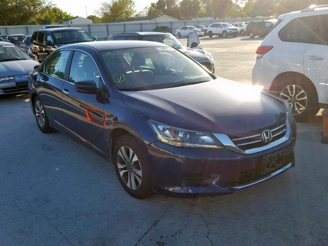 1HGCR2F32DA012670 - 2013 HONDA ACCORD LX BLUE photo 1