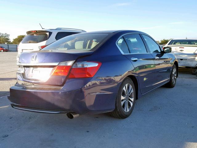 1HGCR2F32DA012670 - 2013 HONDA ACCORD LX BLUE photo 4