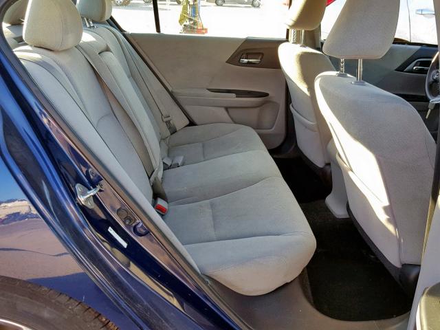 1HGCR2F32DA012670 - 2013 HONDA ACCORD LX BLUE photo 6