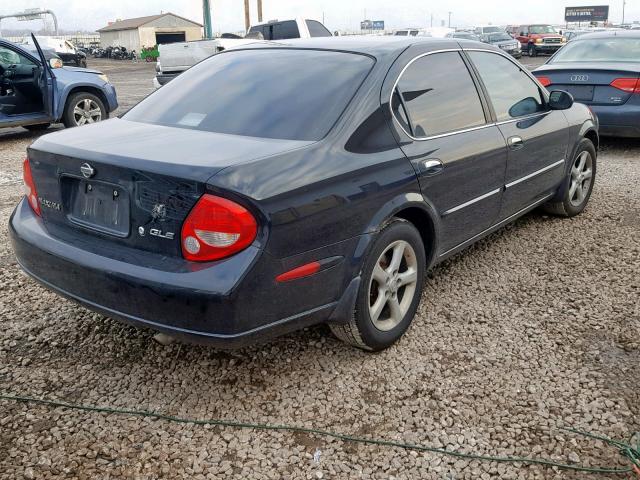 JN1CA31D61T821846 - 2001 NISSAN MAXIMA GXE BLACK photo 4