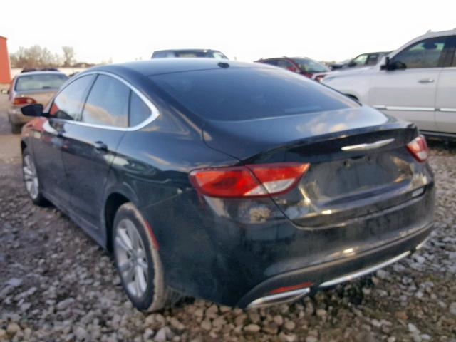 1C3CCCAG1FN736222 - 2015 CHRYSLER 200 LIMITE BLACK photo 3