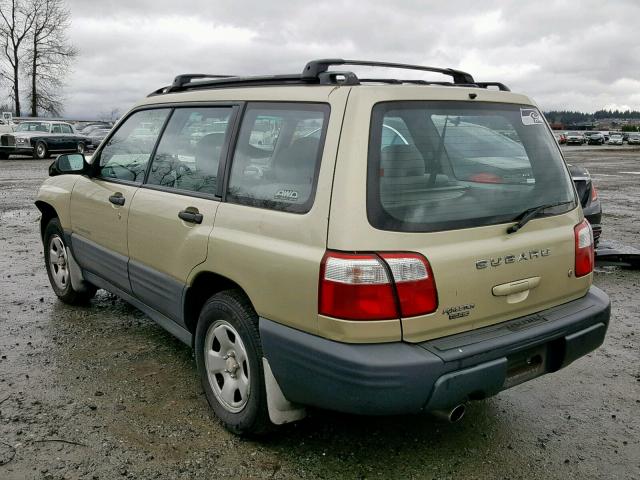 JF1SF63562H715344 - 2002 SUBARU FORESTER L BEIGE photo 3