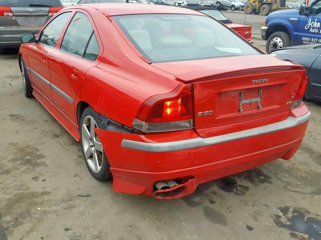 YV1RH52Y342332535 - 2004 VOLVO S60 R RED photo 3