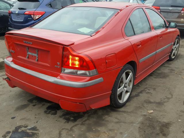 YV1RH52Y342332535 - 2004 VOLVO S60 R RED photo 4