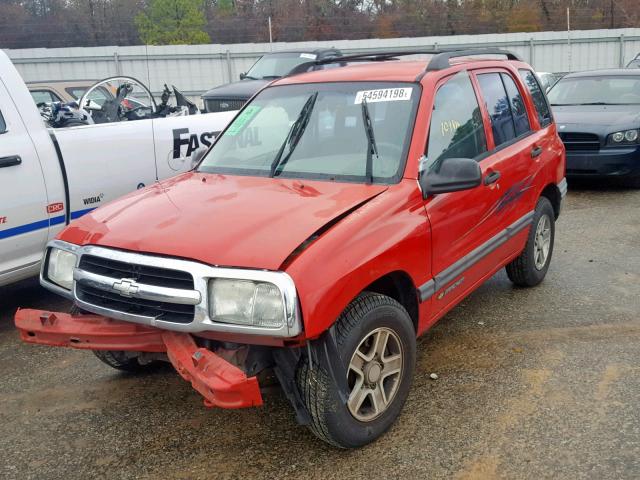 2CNBE13C036932406 - 2003 CHEVROLET TRACKER RED photo 2