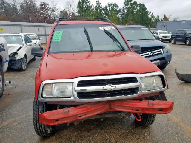 2CNBE13C036932406 - 2003 CHEVROLET TRACKER RED photo 9