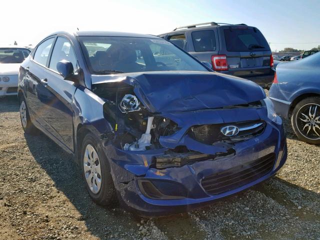 KMHCT4AE9GU041909 - 2016 HYUNDAI ACCENT SE BLUE photo 1