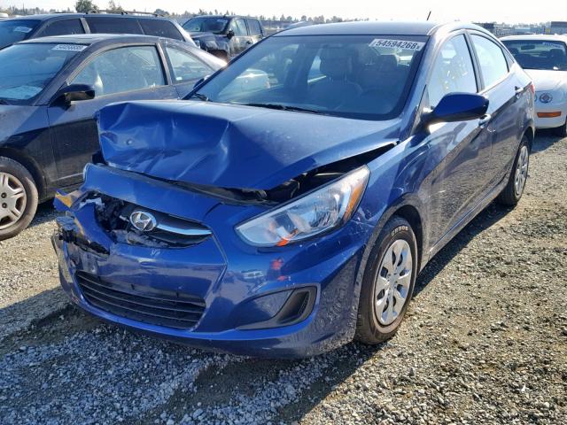 KMHCT4AE9GU041909 - 2016 HYUNDAI ACCENT SE BLUE photo 2