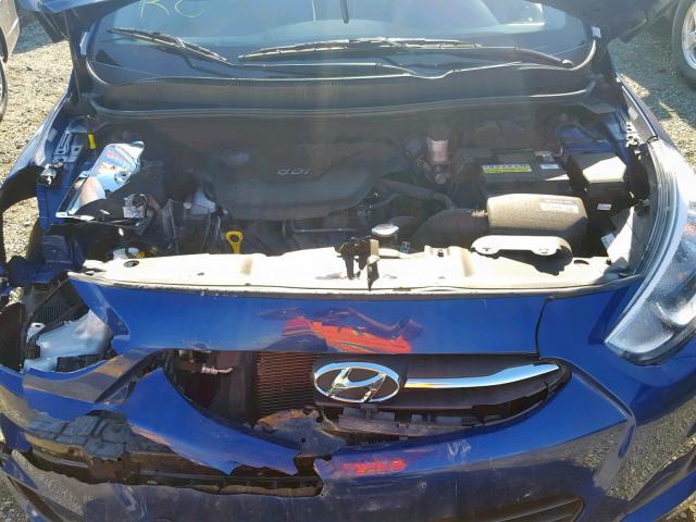 KMHCT4AE9GU041909 - 2016 HYUNDAI ACCENT SE BLUE photo 7