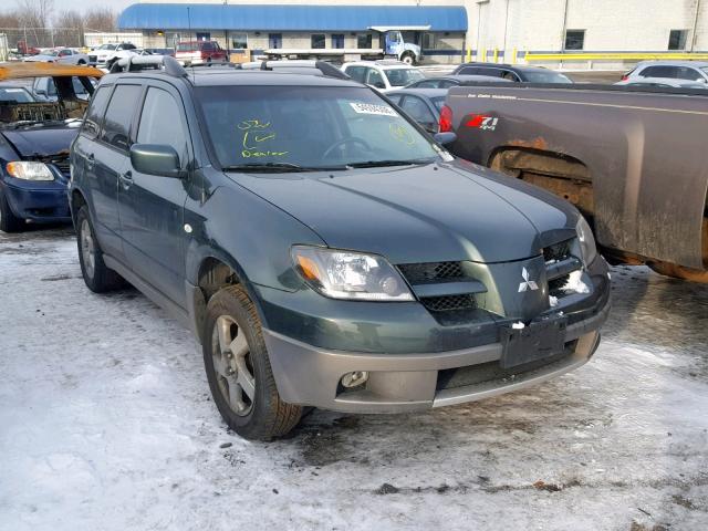 JA4LZ41G13U034672 - 2003 MITSUBISHI OUTLANDER GREEN photo 1