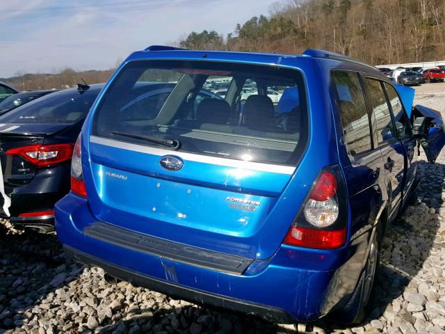 JF1SG66628H723712 - 2008 SUBARU FORESTER S BLUE photo 4