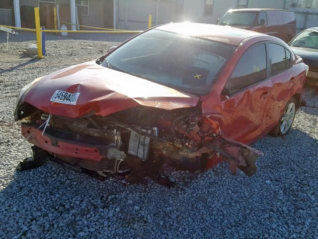 JM1BL1U53B1428542 - 2011 MAZDA 3 S RED photo 2