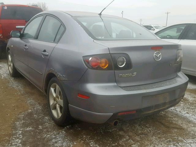 JM1BK323451325845 - 2005 MAZDA 3 S GRAY photo 3