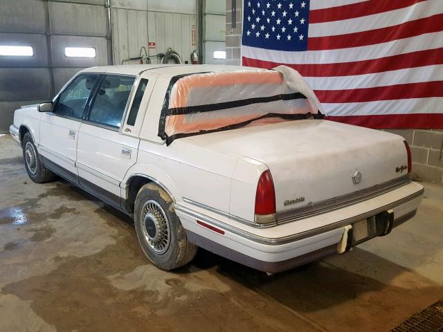 1C3XV66RXND733105 - 1992 CHRYSLER NEW YORKER WHITE photo 3