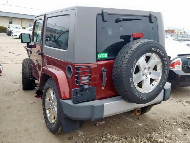 1J4FA54199L773434 - 2009 JEEP WRANGLER S BURGUNDY photo 3