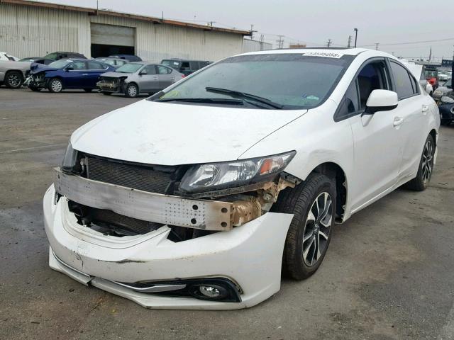 19XFB2F99DE091594 - 2013 HONDA CIVIC EXL WHITE photo 2