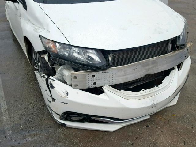 19XFB2F99DE091594 - 2013 HONDA CIVIC EXL WHITE photo 9