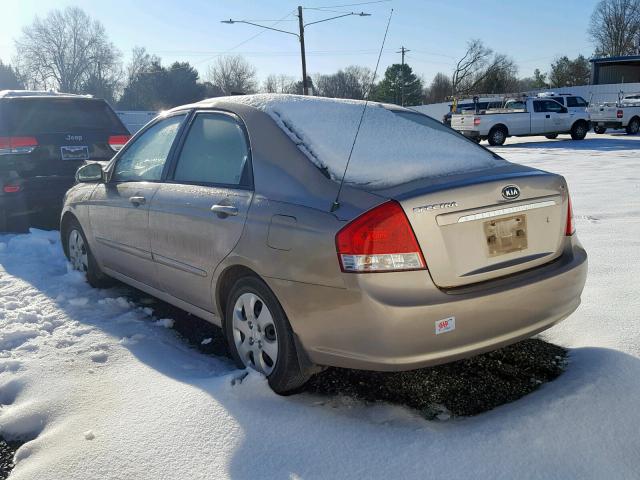 KNAFE121175478574 - 2007 KIA SPECTRA EX TAN photo 3