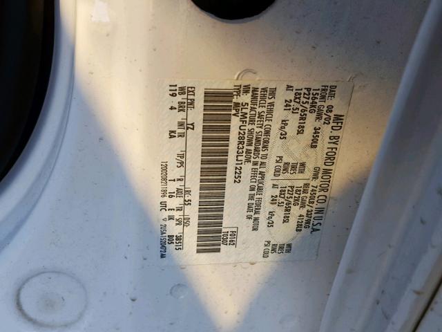 5LMFU28R33LJ12252 - 2003 LINCOLN NAVIGATOR WHITE photo 10