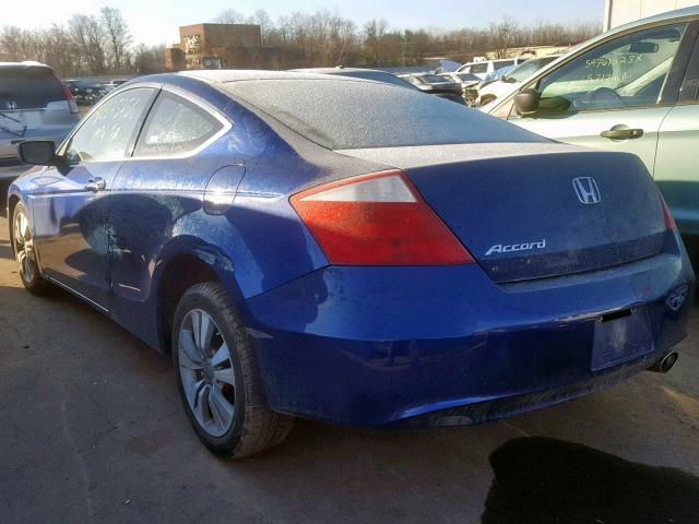 1HGCS12338A029374 - 2008 HONDA ACCORD LX- BLUE photo 3