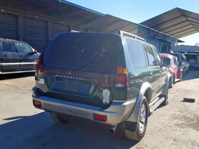 JA4LS31HX1P060237 - 2001 MITSUBISHI MONTERO SP GREEN photo 4