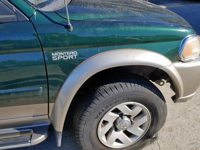 JA4LS31HX1P060237 - 2001 MITSUBISHI MONTERO SP GREEN photo 9