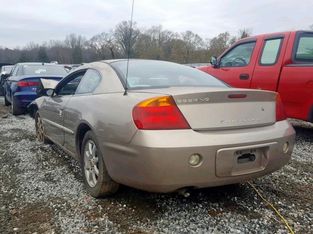 4C3AG42G12E156848 - 2002 CHRYSLER SEBRING LX TAN photo 3