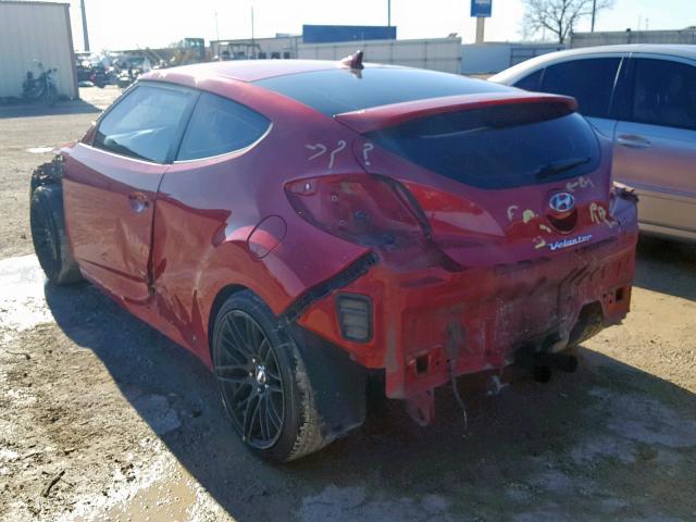 KMHTC6AE7DU154247 - 2013 HYUNDAI VELOSTER T RED photo 3