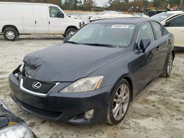 JTHBK262865006887 - 2006 LEXUS IS 250 BLACK photo 2