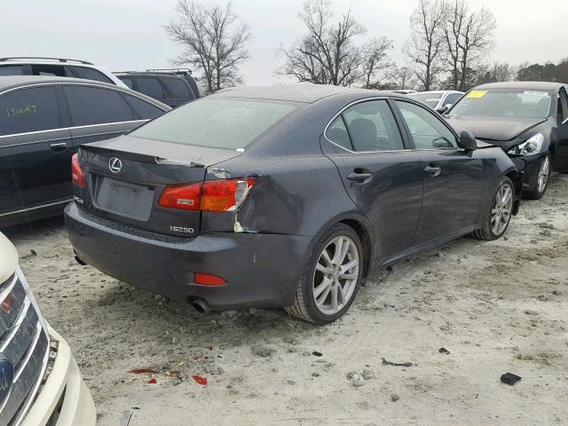 JTHBK262865006887 - 2006 LEXUS IS 250 BLACK photo 4