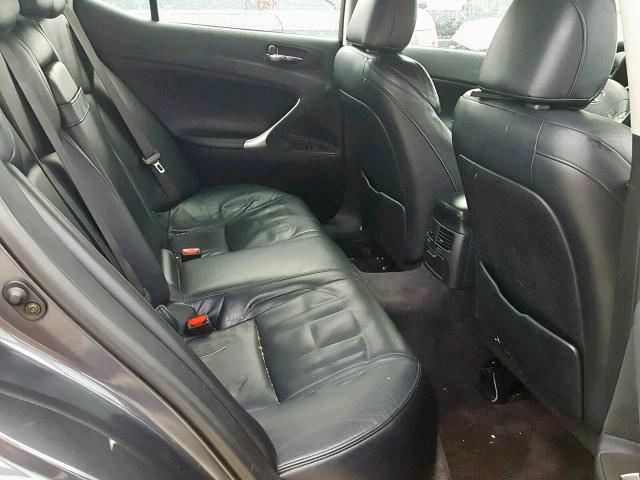 JTHBK262865006887 - 2006 LEXUS IS 250 BLACK photo 6