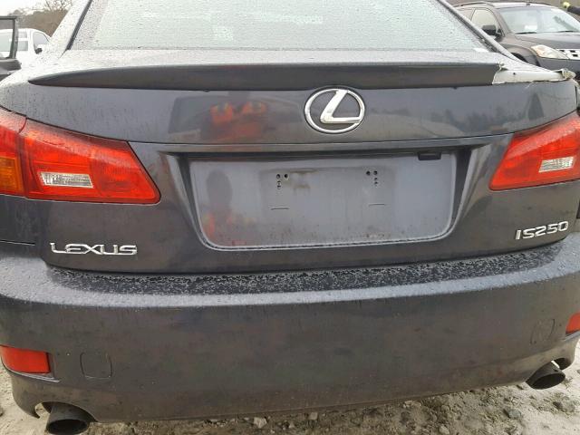 JTHBK262865006887 - 2006 LEXUS IS 250 BLACK photo 9