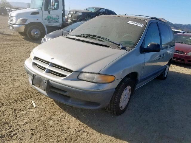 2B4GP45R2YR713344 - 2000 DODGE CARAVAN SE GREEN photo 2