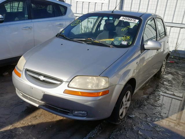 KL1TD69616B642680 - 2006 CHEVROLET AVEO BASE ვერცხლისფერი ფოტო 2