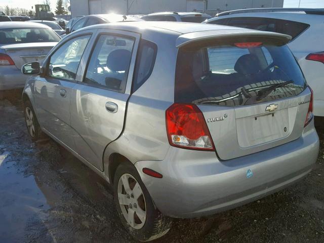 KL1TD69616B642680 - 2006 CHEVROLET AVEO BASE ვერცხლისფერი ფოტო 3