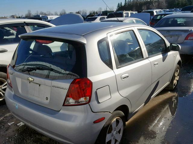 KL1TD69616B642680 - 2006 CHEVROLET AVEO BASE ვერცხლისფერი ფოტო 4