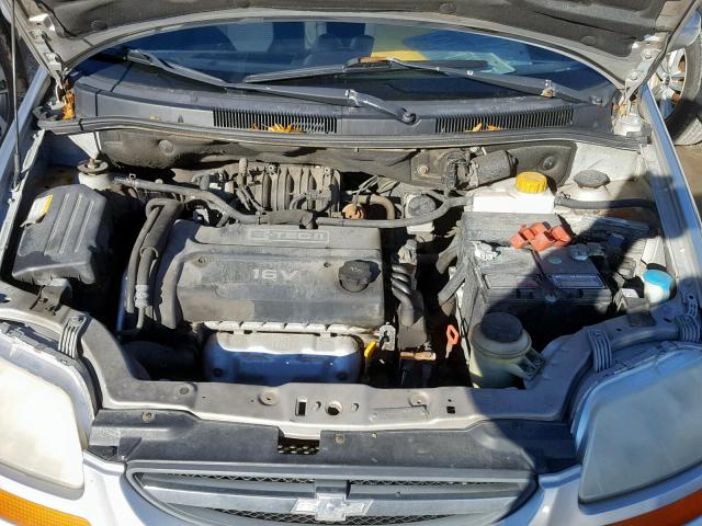 KL1TD69616B642680 - 2006 CHEVROLET AVEO BASE ვერცხლისფერი ფოტო 7
