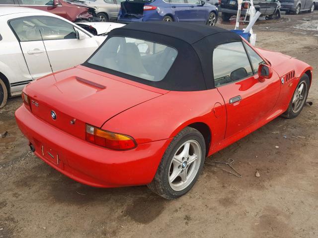 4USCH7326WLD15854 - 1998 BMW Z3 1.9 RED photo 4