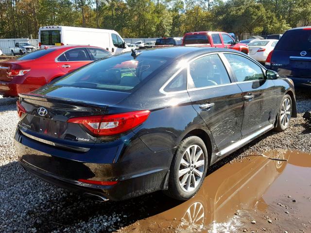 5NPE34AF5HH591058 - 2017 HYUNDAI SONATA SPO BLACK photo 4