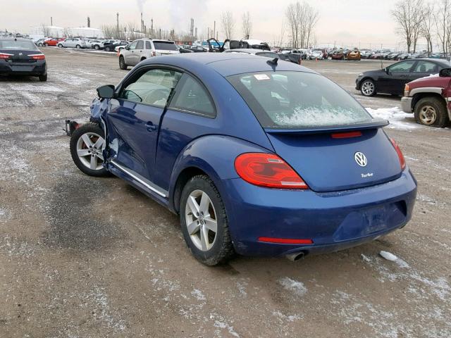 3VW4S7ATXEM629795 - 2014 VOLKSWAGEN BEETLE TUR BLUE photo 3