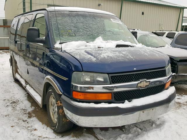 1GBFH15T331206590 - 2003 CHEVROLET EXPRESS G1 BLUE photo 1