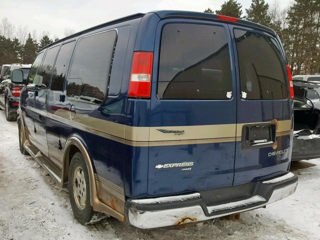 1GBFH15T331206590 - 2003 CHEVROLET EXPRESS G1 BLUE photo 3