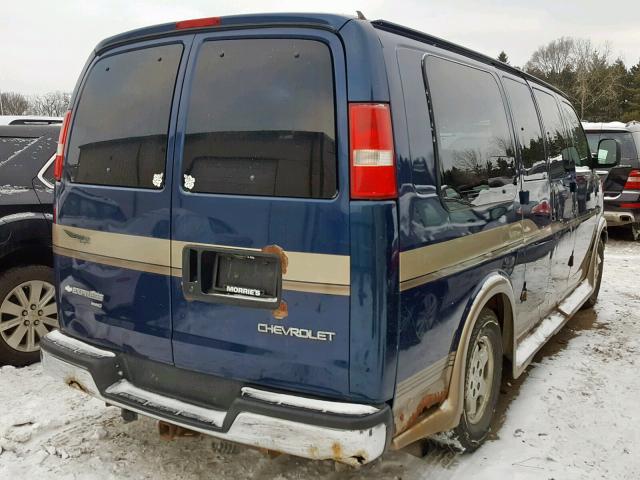 1GBFH15T331206590 - 2003 CHEVROLET EXPRESS G1 BLUE photo 4