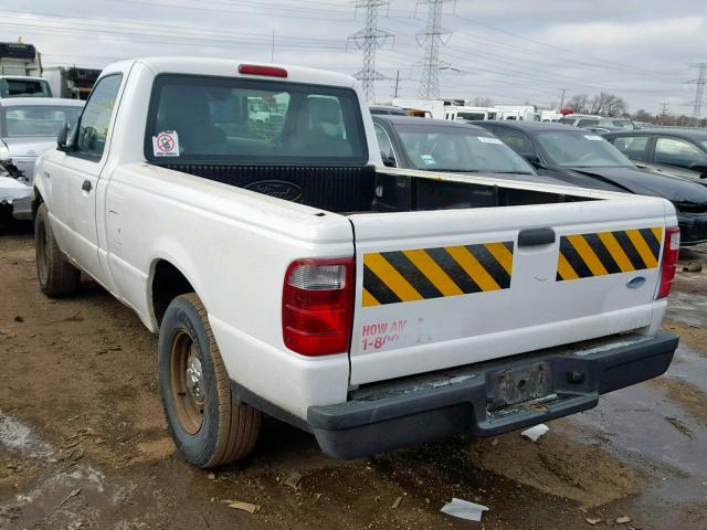 1FTYR10D55PA35553 - 2005 FORD RANGER WHITE photo 3