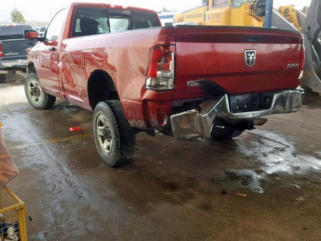 3C6LD5ALXCG245984 - 2012 DODGE RAM 2500 S MAROON photo 3