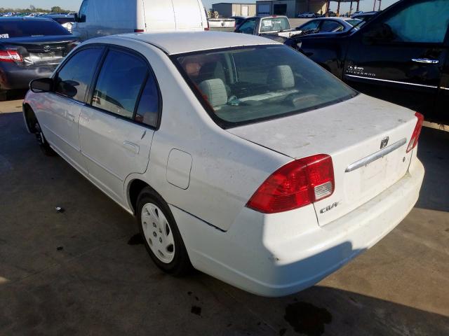 2HGES16523H500560 - 2003 HONDA CIVIC LX WHITE photo 3