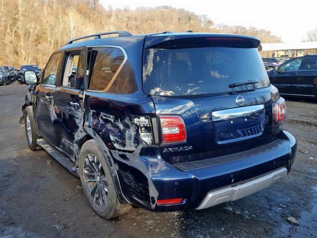 JN8AY2ND2J9056169 - 2018 NISSAN ARMADA SV BLUE photo 3