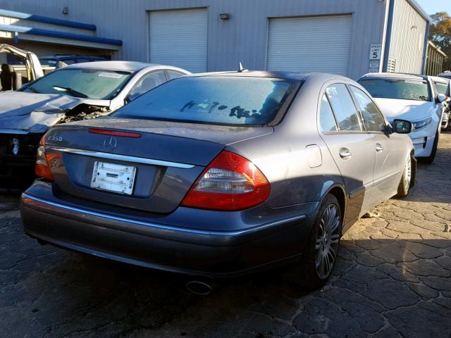 WDBUF56X07B069303 - 2007 MERCEDES-BENZ E 350 GRAY photo 4